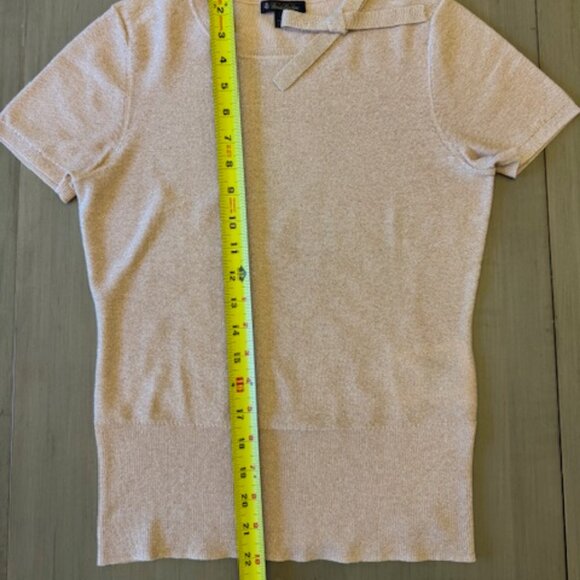 Brooks Brothers Shimmer Knit Short Sleeve Short Sleeve Sweater - Picture 5 of 12